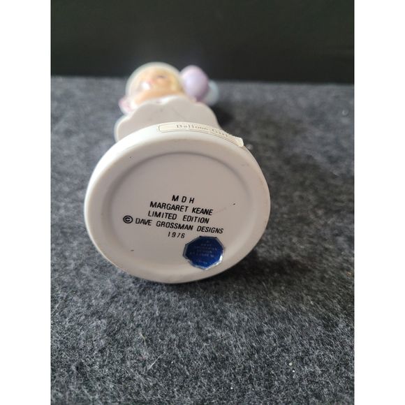 Vintage Margaret Keane Big Eyed Girl MDH 1976 Balloon Girl Figurine Japan - Picture 3 of 5